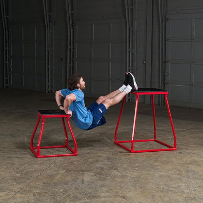 Body-Solid Tools Steel Frame Plyo Box - Ideal for Plyometric Jump Box Workouts, Step Up Exercises - Essential Equipment for Home Gym