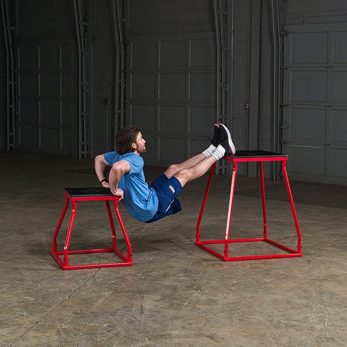 Body-Solid Tools Steel Frame Plyo Box - Ideal for Plyometric Jump Box Workouts, Step Up Exercises - Essential Equipment for Home Gym