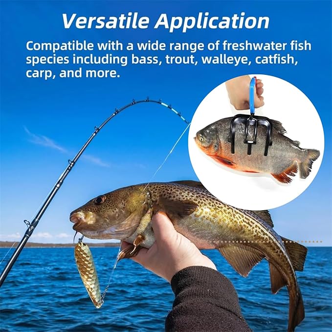 3 Claw Fish Gripper, Metal Fishing Pliers Gripper Catch Fish Control Clamp, Fishing Pliers Control Tool Fishing Accessories for Most Freshwater Fish Grip Tackle Holder