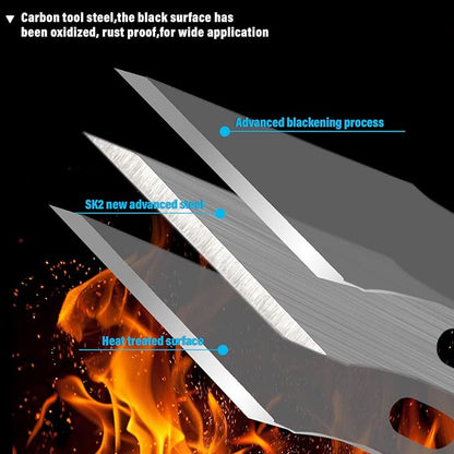 EHDIS Precision Craft Knife Blades 11# Knife Blades Refill Hobby Art Blades Cutting Tool with Storage Case for Craft, Hobby, Scrapbooking, Stencil (100)