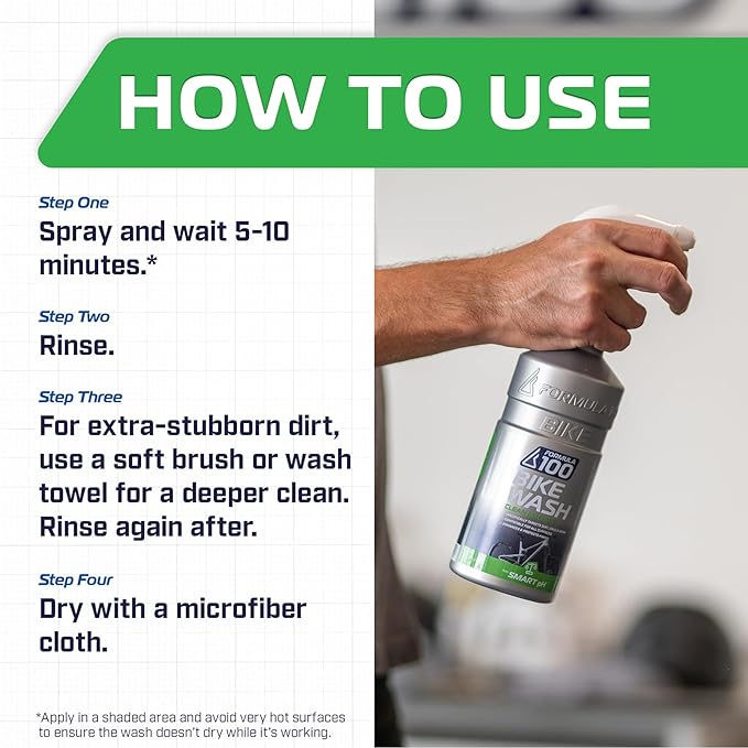 Clean Machine Bike Wash – For Cleaning Bicycles & Electric Bikes – No-Run Gel Formula Works on All Surfaces, Lifts Away Dirt & Grime