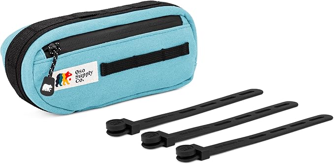 Waxed Canvas Frame Bag – Waterproof Zippers, Dual Storage Compartments, Adjustable Straps – Fits All Frame Sizes, Perfect for Cycling, Commuting, and Adventure Rides (Sky Blue)