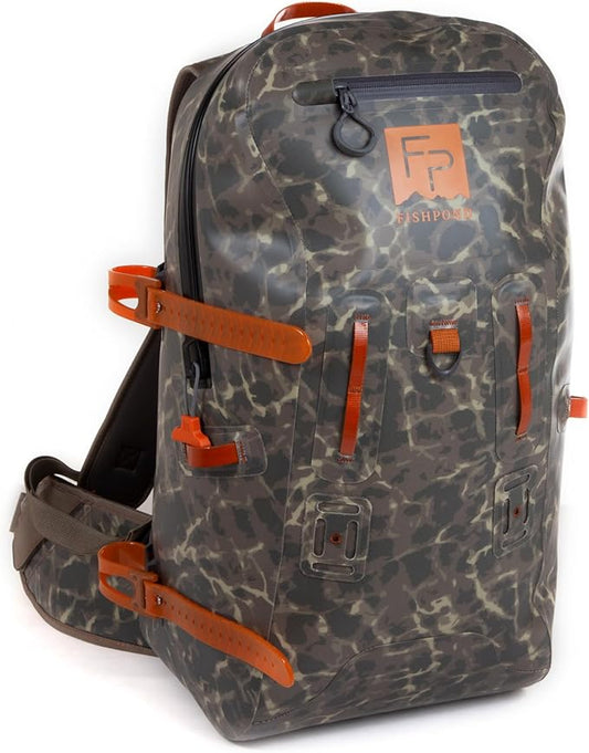 fishpond Thunderhead Waterproof Backpack – Fully Submersible Zipper, Accessory Attachments, 28L | Fishing Backpack - Eco Shadowcast Camo