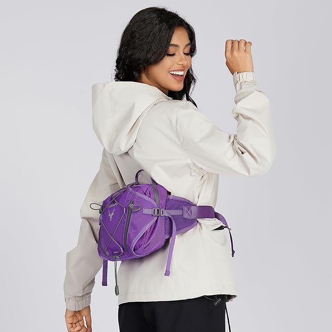 Fanny Pack for Women Purple Waist Bags Wolarge Running Packs Outdoor Belt Bag for Cycling Hiking Travel Festival Gifts