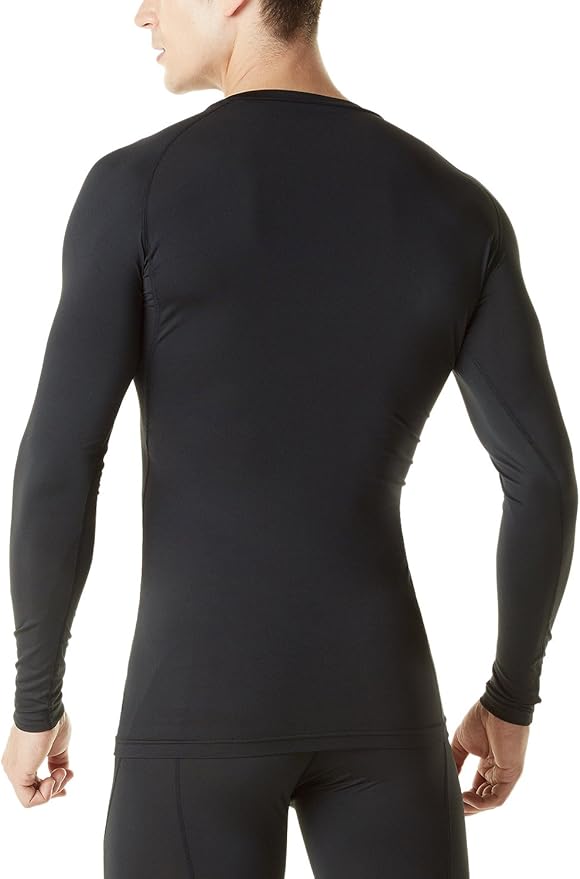 TSLA Men's Thermal Long Sleeve Compression Shirts, Athletic Base Layer Top, Winter Gear Running T-Shirt