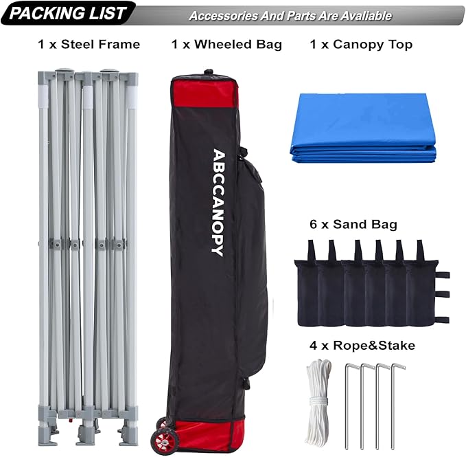 ABCCANOPY Commercial Pop Up Canopy Tent 10x20 Premium-Series, Blue