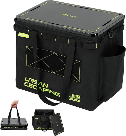 Alocs Folding Camping Table - Beach Table - 30L Tactical Bag with IGT Top Board for Outdoor, Camping Kitchen, Picnic, Travel