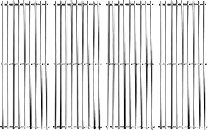 S024 Stainless Steel Grates for Broil King Baron 320, 340, 420, 440, 490 Huntington 2122-64 2122-67 6020-54 6020-57 6020-64 Broil-Mate 7020-54 7020-64 7120-64 Sterling Gas Grill 17-3/8"