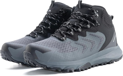 Men's Waterproof Hiking Boots Lightweight Comfortable Breathable Outdoor All-Terrain Trekking Ankle Boots