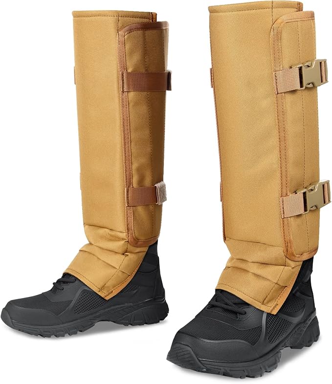 Snake Gaiters Leg Guards: Waterproof Snake Chaps for Hunting, Adjustable Leg Gaiter Snake Bite Protection for Lower Legs, Lightweight Flexible Design Snake Guards Fits Men & Women