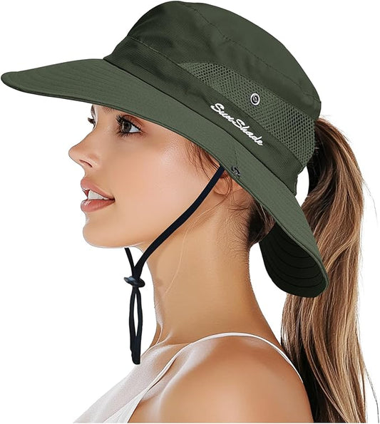 PFFY Sun Bucket Hats for Women Men UV Protection Wide Brim Fishing Hat Beach Outdoor Essentials