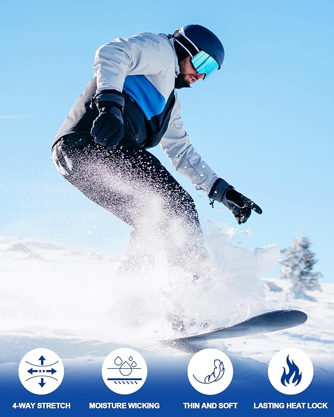 Runhit Mens Thermal Underwear Set：Fleece Lined Long Johns for Men Thermal Shirts and Pants Base Layer Cold Weather Thermals