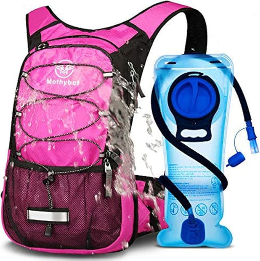 Hydration Pack, Insulated Hydration Backpack with 2L BPA Free Water Bladder and Storage, Hiking Backpack for Men, Women, Kids for Running, Cycling, Camping - Keep Liquid Cool up to 5 Hours