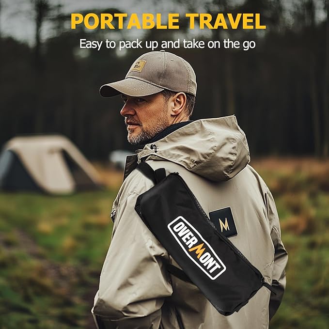 Overmont Ultralight Portable Camping Chair- Lightweight Folding Backpacking Chair, Support up to 330Lbs Compact Beach Chair for Adults with Carry Bag for Backpack Hiking Fishing Outdoor Camp 2pcs