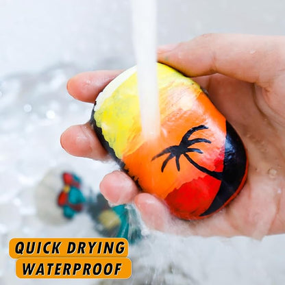 Yellow Paint Markers, 12 Pack Oil-Based Waterproof Quick Dry Permanent Paint Pen Set for Rocks Painting, Wood, Fabric, Plastic, Canvas, Glass, Mugs, Metal, Tire, Stone, DIY Craft