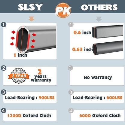 Slsy Oversized XXL Folding Camping Cot for Adults with Pad, Padded Portable Sleeping Cots, Camp Bed with Carry Bag for Outdoor Travel, Beach, Hiking