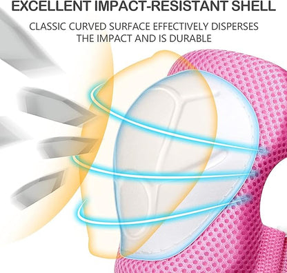 Kids Bike Helmet Set, CPSC Certified with Knee Pads Elbow Pads Wrist Guards,Adjustable Helmet for Ages 3-5-8-15 Toddler Kids&Youth,Bicycle Skateboarding…