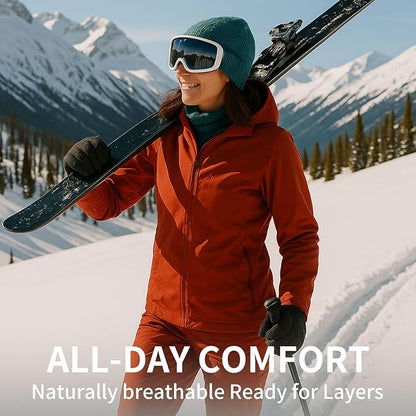 100% Mulberry Silk Long Sleeve Top for Women Thermal Base Layer Shirt Lightweight Breathable Underwear with Gift Box