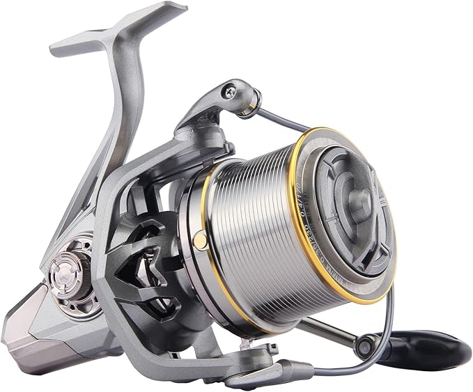 HAUT TON Spinning Reel 8000/9000/10000/12000/14000,6+1BB Metal Surf Fishing Reels,4.8:1 Gear Ratio 55lbs Drag Heavy Long Casting Inshore Saltwater Monster Fish
