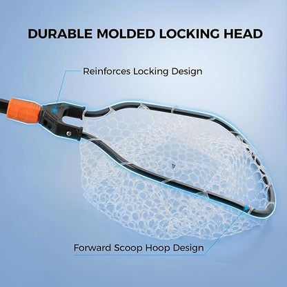 KastKing Titanet Fishing Net, Durable Aluminum Handle, Non-Slip Hi-Vis Grip, Compact Bag & Lanyard, Ideal for Kayak, Lake, Fly, or River Fishing, 2 Net Options