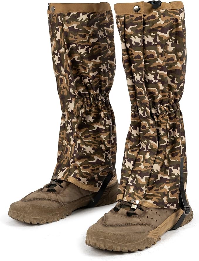 likloks Adjustable Leg Gaiters for Men & Women - Lightweight & Waterproof Gaiter for Hiking, Snow, Trail, Trekking, Hunting, Climbing