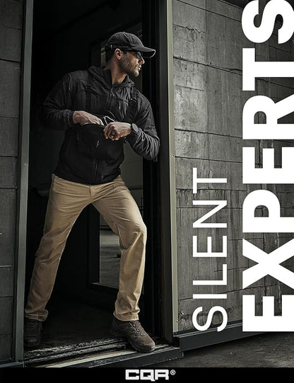 CQR Men's Flex Stretch Tactical Pants, Water Resistant Ripstop Cargo Pants, Lightweight EDC Outdoor Work Hiking Pants