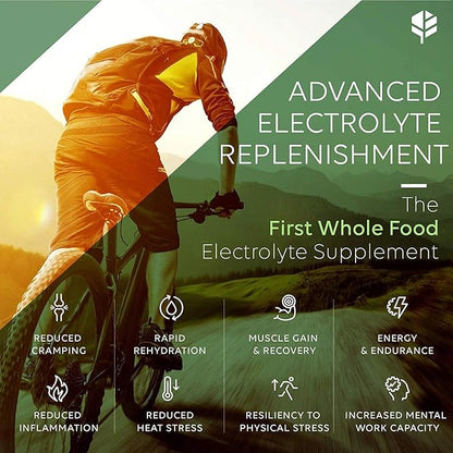 Whole Food Electrolyte Supplements, Electrolyte Tablets with Magnesium, Zinc, Calcium, and Potassium for Energy, Hydration, & Rejuvenation (120ct)