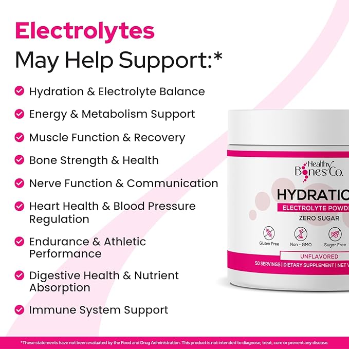 Sugar-Free Electrolyte Powder Drink Mix Fast Hydration (220 gr, Unflavored) with Key Electrolytes and Trace Minerals –Keto Friendly, Vegan