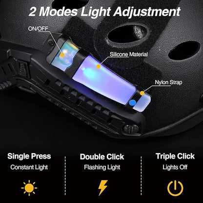 Personal Identification Marker - Tactical Helmet Light, Portable Survival Signal Light for Hiking, Boating, Cycling, Fishing