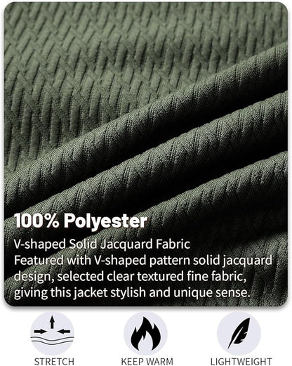 Mens Casual Jacket Loose Fit Lightweight Jacket Varsity Bomber Jacket with Zipper