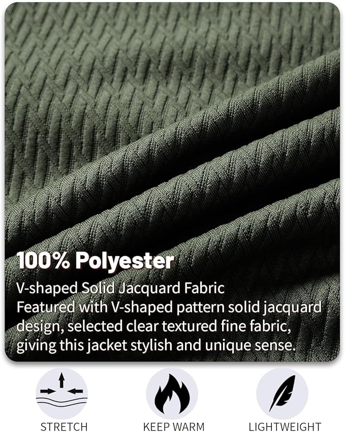 Mens Casual Jacket Loose Fit Lightweight Jacket Varsity Bomber Jacket with Zipper