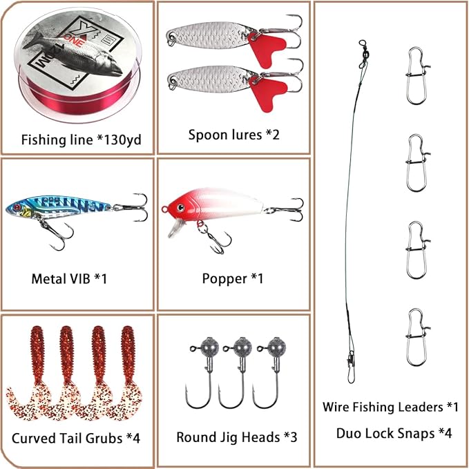 Fishing Rod Telescopic Carbon Fiber Rod Combo with Spinning Reel Portable Tackle Case Fishing Line Artificial Baits and Hooks for Travel Saltwater Freshwater Fishing