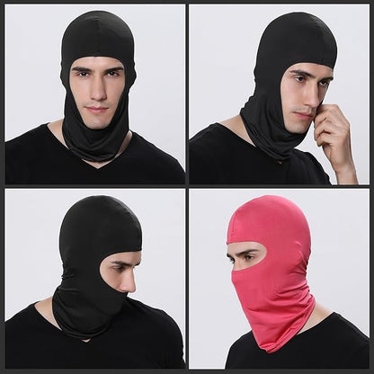 Pukavt 2 Pack 3 Hole Winter Knitted Mask, Full Face Cover Ski Mask Warm Balaclava for Skiing, Motorcycle, Snowboard