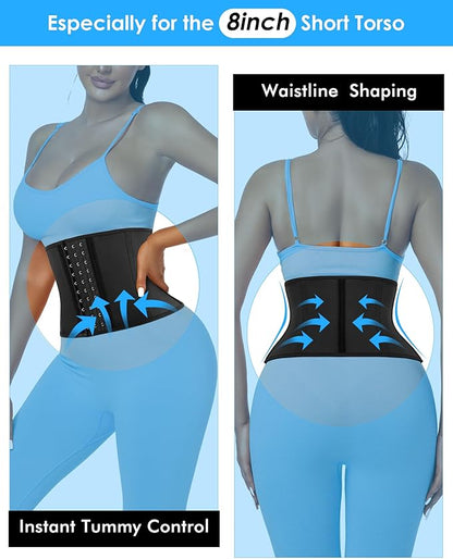 Short Torso Waist Trainer for Women Lower Belly Fat, Workout Fajas Colombianas Waist Cincher Corset