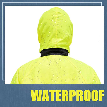 RainRider Waterproof Breathable Suits for Men - Durable Oxford Rain Jacket Coat With Pants