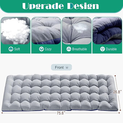 ABORON 2PK Folding Camping Cot for Adults, Double Layer 1200D, 500lb Capacity, Heavy Duty Guest Cot with Mat & Carrying Bag for Indoor & Outdoor Use