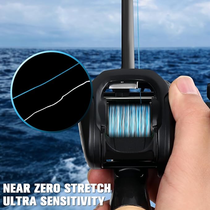 ThonrsLine Force Braided Fishing Line - Incredible Abrasion Resistant Braided Lines for Saltwater or Freshwater - Camo Design Braid for Extra Visibility