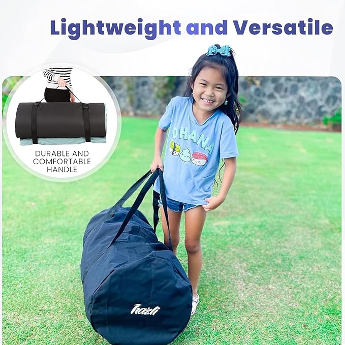 Hazli Matrix Comfort-Cell Memory Foam Camping Mattress Pad - Roll Up Mattress for Adults - Portable Cot Sleeping Pad for Camping - Floor Mat or Bed Roll for Car, SUV