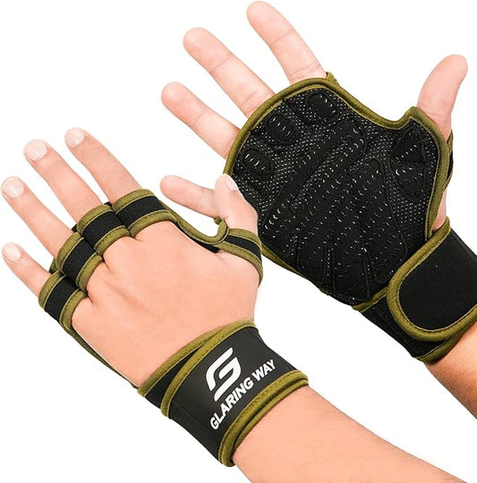 Neoprene Padded Weight Lifting Gloves for Men and Women - Ventilated Workout Gloves for Athletes Gym Sessions Cycling Tracking & Sports with Full Palm Protection