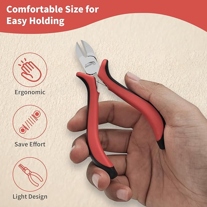 Wire Cutters 4"-5 Pack Side Cutters for Jewelry Making with Spring Loaded for DIY, Craft, Repairing