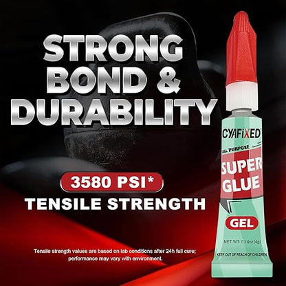Super Glue Gel Pro, Clear Four 4 Gram Superglue, All Purpose CA Glue for Wood Plastic Craft Metal, Instant Cyanoacrylate Adhesive Repair Ceramic Glass Furniture Leather, Single Use, Quick Dry