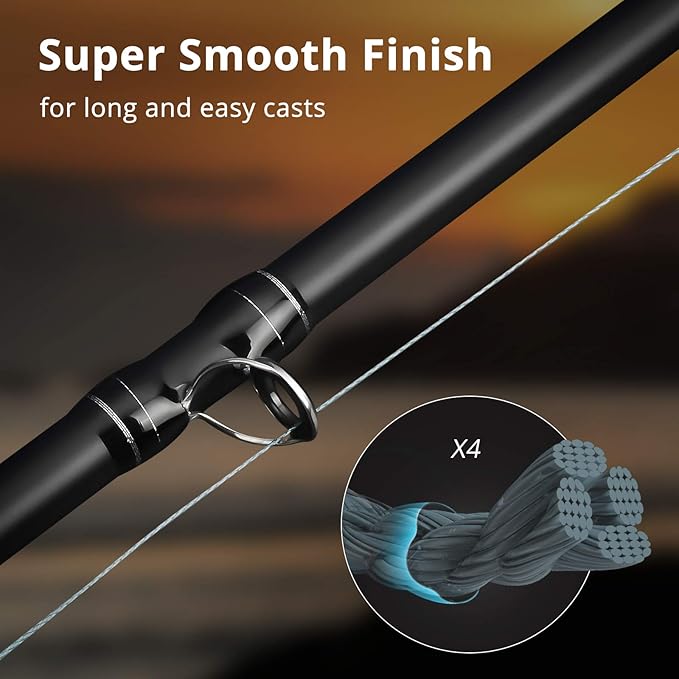 Calamus Bastion Braided Fishing Line -Abrasion Resisting Braided Lines – Thin Diameter Superline – Zero Stretch – 4 Strand MultiTuf Fiber Braid Line