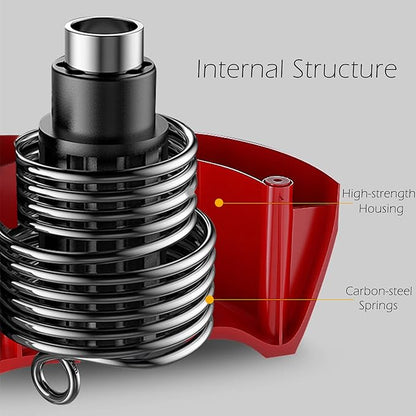 AB Wheel Roller with Resistance Spring, Automatic Rebound Exercise Abdominal Ultra-Wide Wheels Fitness for Gym & Home, Core Work-out Strength-Training Roller with Knee Pad, 14.6"W