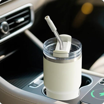 Reusable Stainless Steel Straws with Silicone Tip for Stanley 40oz, Metal Drinking Straws for 40oz Tumbler,3 Bent Tubes & 6 Tips& 1 Cleanr Brush (Vivid Violet)