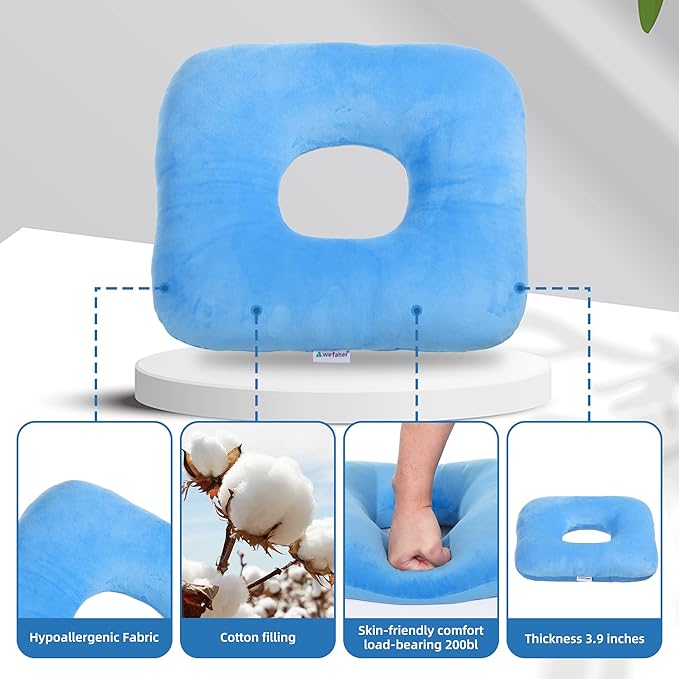 Donut Pillow Tailbone Pain Relief Cushion Bed Sores,Butt Donut Pillow Anti-Decubitus Pad-Breathable for Hemorrhoids,After Surgery,Pregnancy, Pressure Sores.