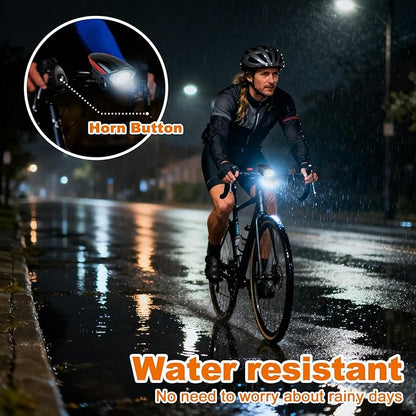6 Sets Bright LED Bike Light Set Waterproof Bicycle Light Rechargeable USB Bicycle Front Headlight Back Taillight Mountain Cycling Accessories for Men Women Night Road Riding