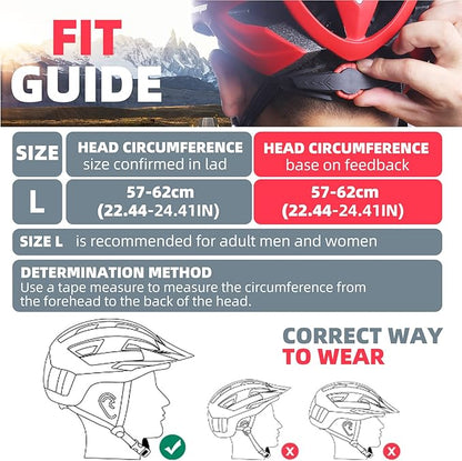 Shinmax Bike Helmet, CPSC/CPC Bike Helmet for Adult Men Women with Magnetic Goggles&Led Back Light Cycling Helmet Adjustable SM-T69