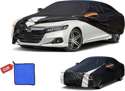 Honda CRV Car Cover 100% Waterproof All Weather, Gift with Towel, 10 Layers Car Cover Custom Fit 1995-2026 Honda CR-V, Outdoor Full Exterior Cover Rain Sun UV Protection with Door Zipper.