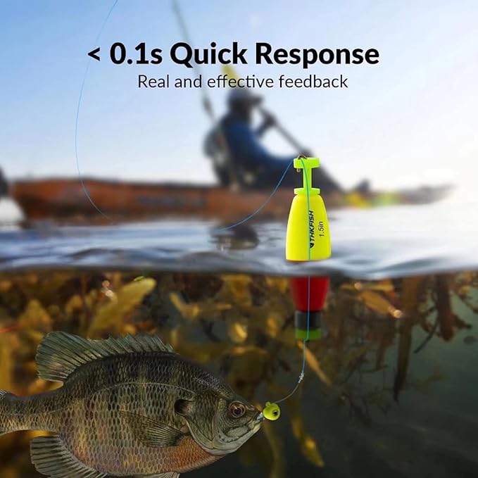 THKFISH Fishing Bobbers 5PCS EVA Foam Round Floats Red/Green Snap-On Spring Fishing Buoy Accessories for Freshwater Saltwater