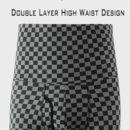 Ouruikia Men's Thermal Underwear Bottoms High Waist Thermal Pants Keep Warm Long Johns Pants